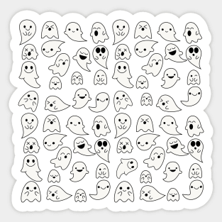 Cute Kawaii Ghost pattern Sticker